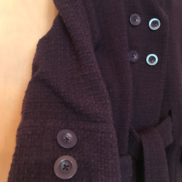 Purple belted cropped jacket - Picture 3 of 4